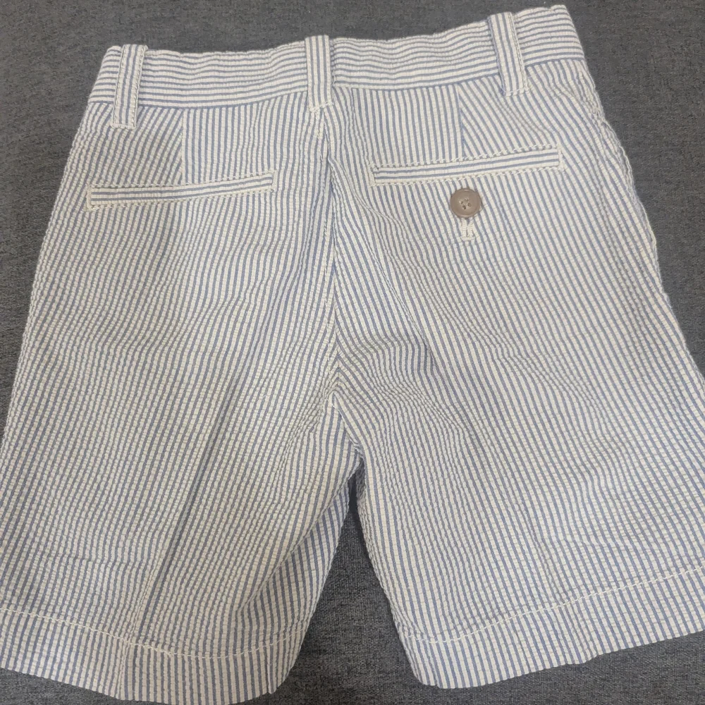 Crewcuts Blue and White Striped Kids Shorts - Picture 2 of 3